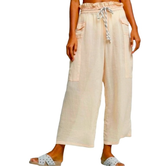Anthropologie Pants - Anthropologie Cream Wide Leg Pants